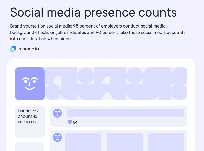 Social media presence counts Social media presence counts