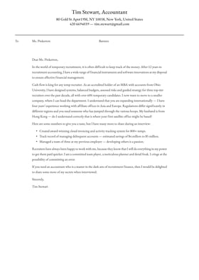 Accounting cover letter example