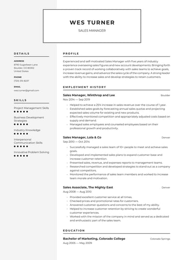 Professional resume template Industrial