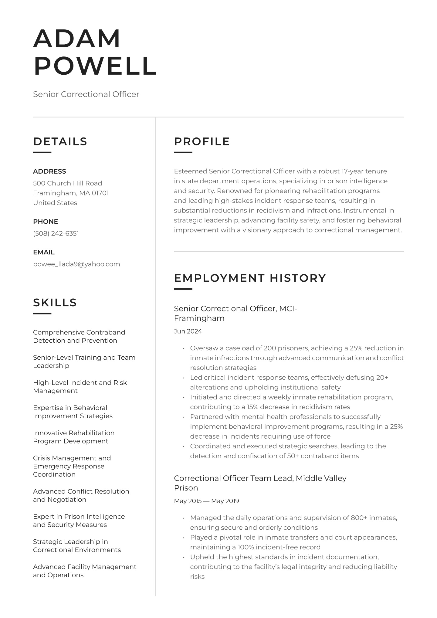 Senior-level Correctional Officer Translation missing: en.examples.cover_letter_example