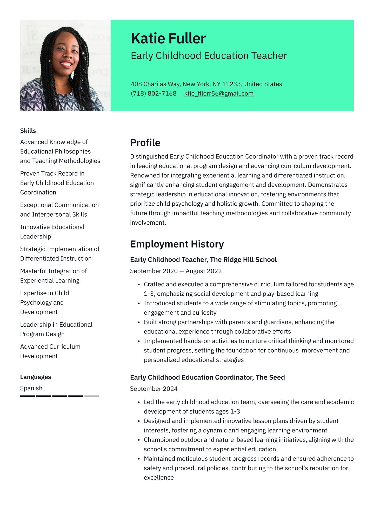 Senior-level Early Childhood Educator Translation missing: en.examples.cover_letter_example