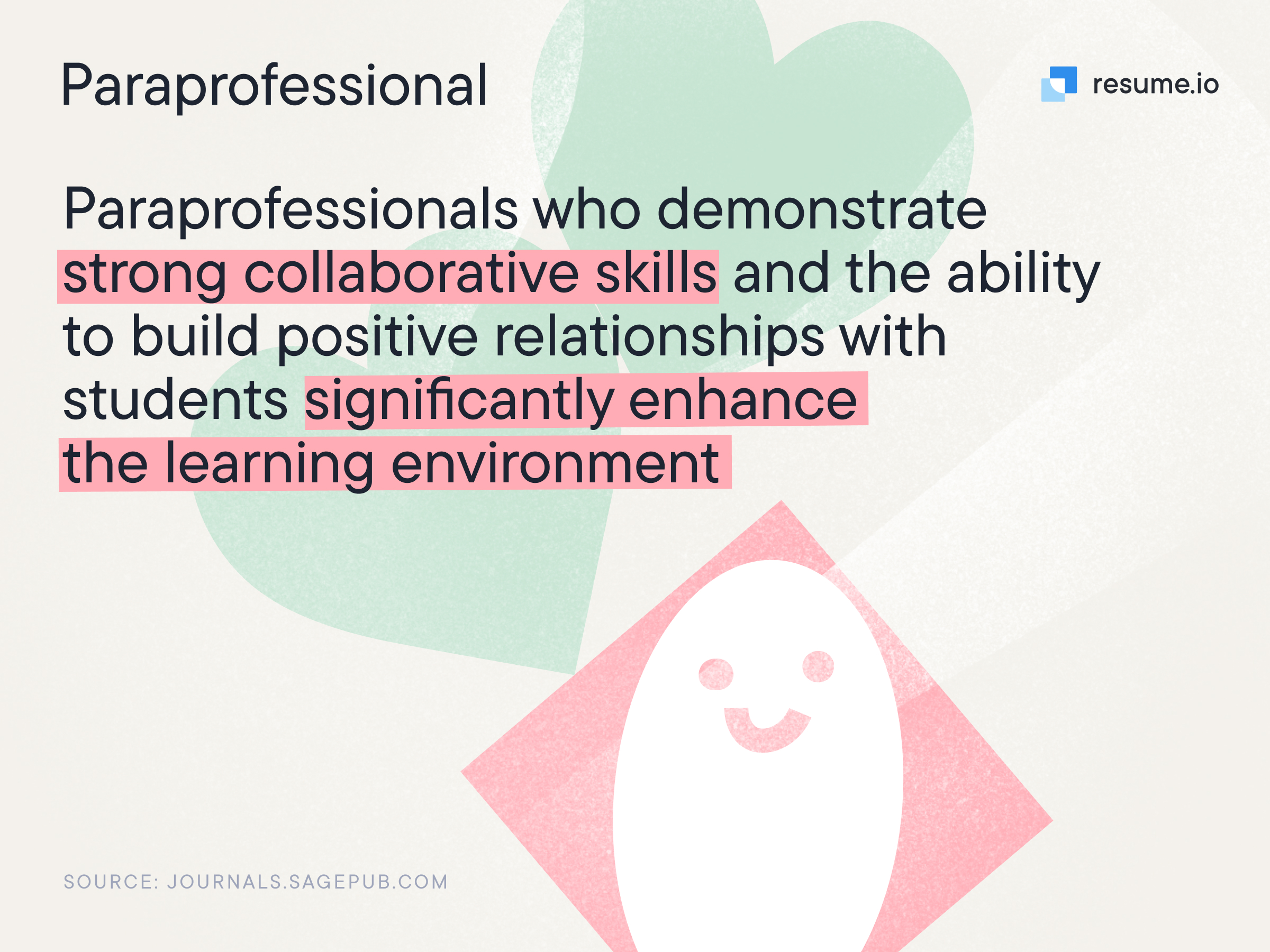 Image stating that paraprofessionals with strong collaborative skills significantly enhance the learning environment. Image stating that paraprofessionals with strong collaborative skills significantly enhance the learning environment.