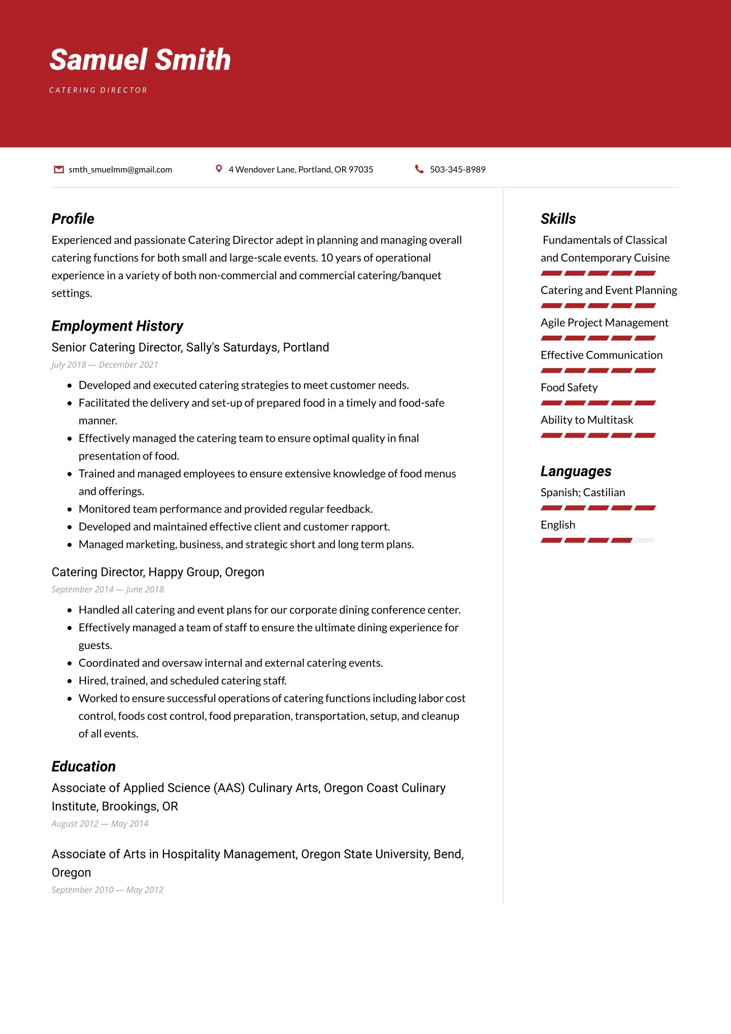 Mid-career Hospitality and catering Translation missing: en.examples.cover_letter_example