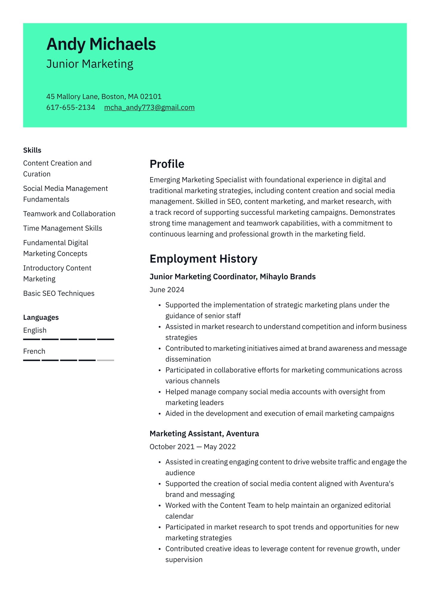 Entry-level Marketing  Translation missing: en.examples.cover_letter_example