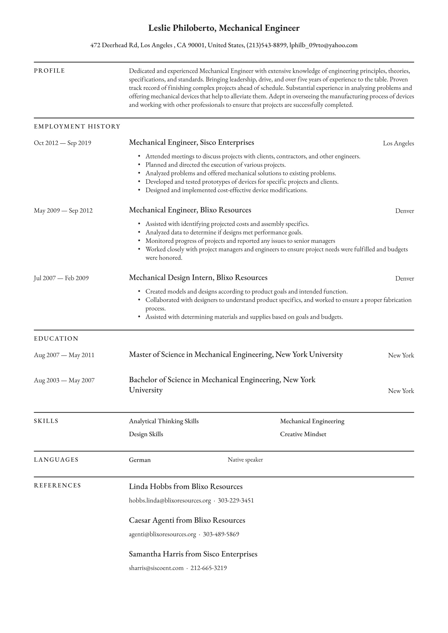 Mid-career Mechanical Engineer Translation missing: en.examples.cover_letter_example