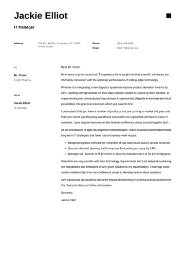 Google docs cover letter template Minimalist