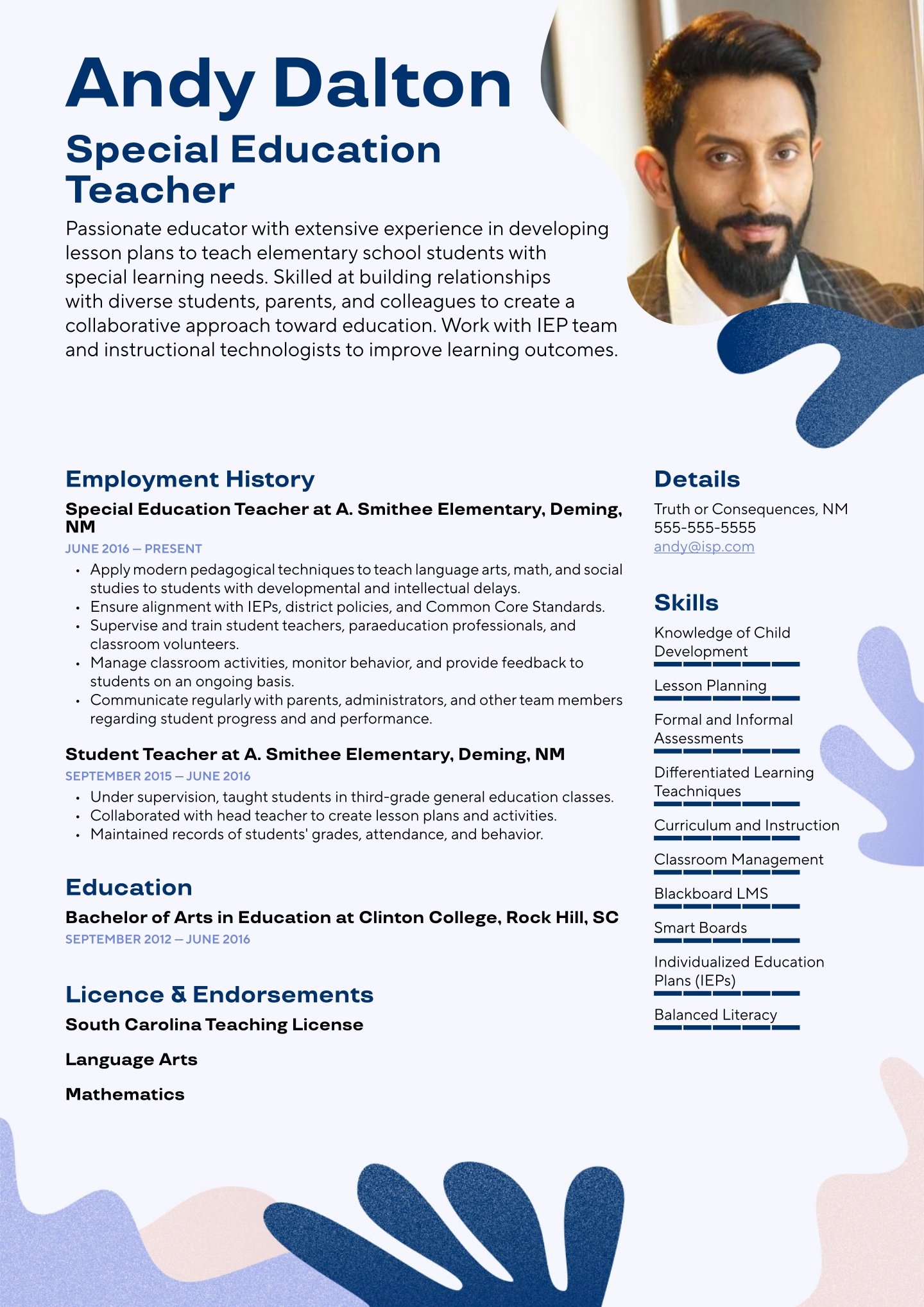 Mid-career Special Education Teacher Translation missing: en.examples.cover_letter_example
