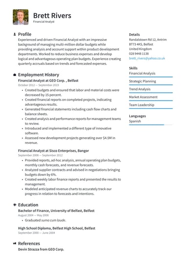 Professional CV template Essential
