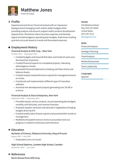 Professional resume template Essential