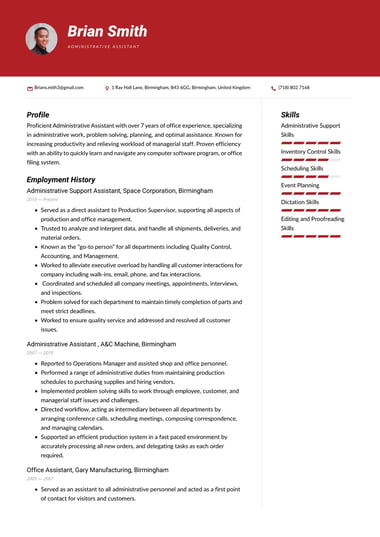 Professional CV template Modern