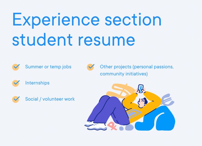 Student Resume Example - Experience section student resume Student Resume Example - Experience section student resume