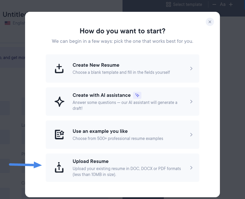 Upload your resume Upload your resume